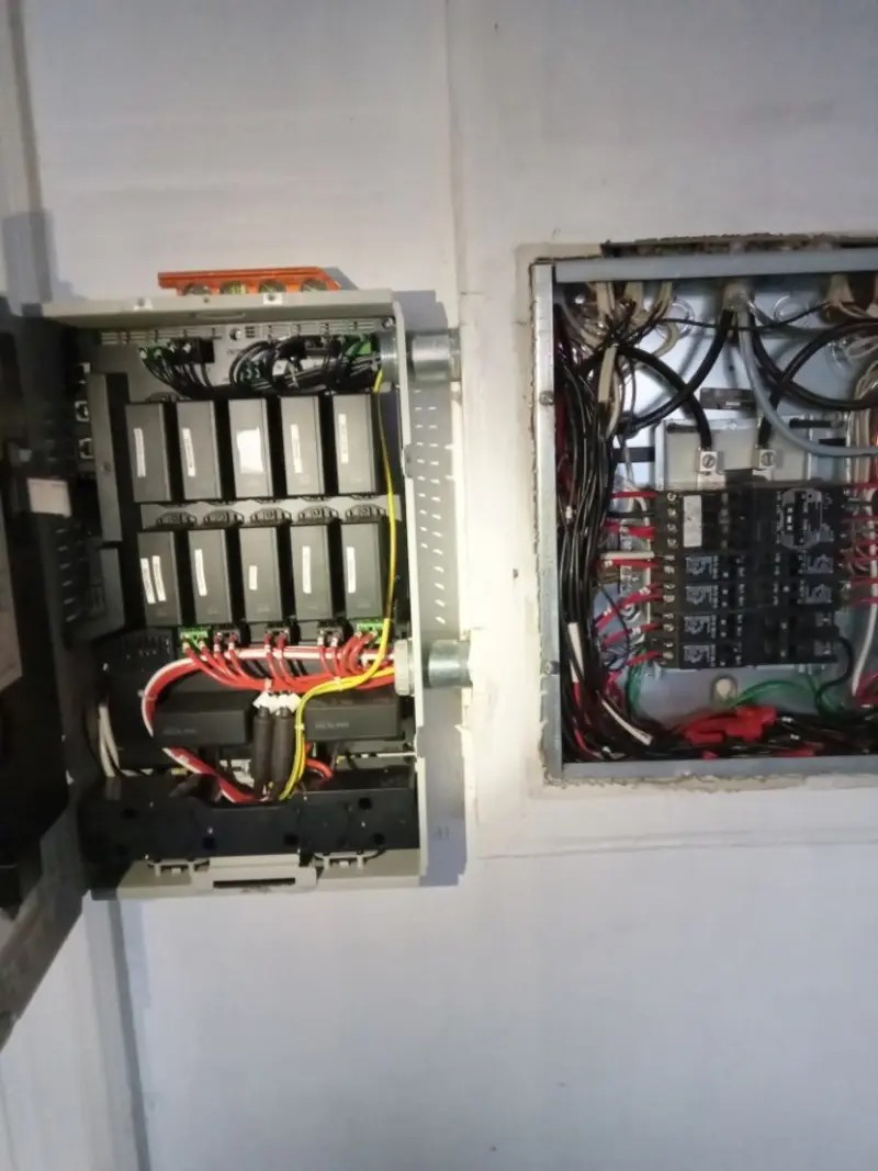Electrical panel upgrade completed for Security Camera Wiring in Huron